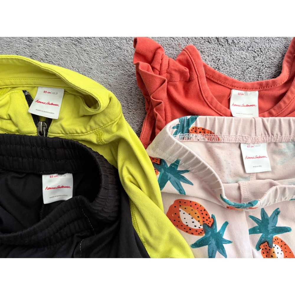 Hanna Andersson Kids 4pc Clothing Lot Size 2T Multicolor Active Dress Shorts Set - Picture 2 of 10